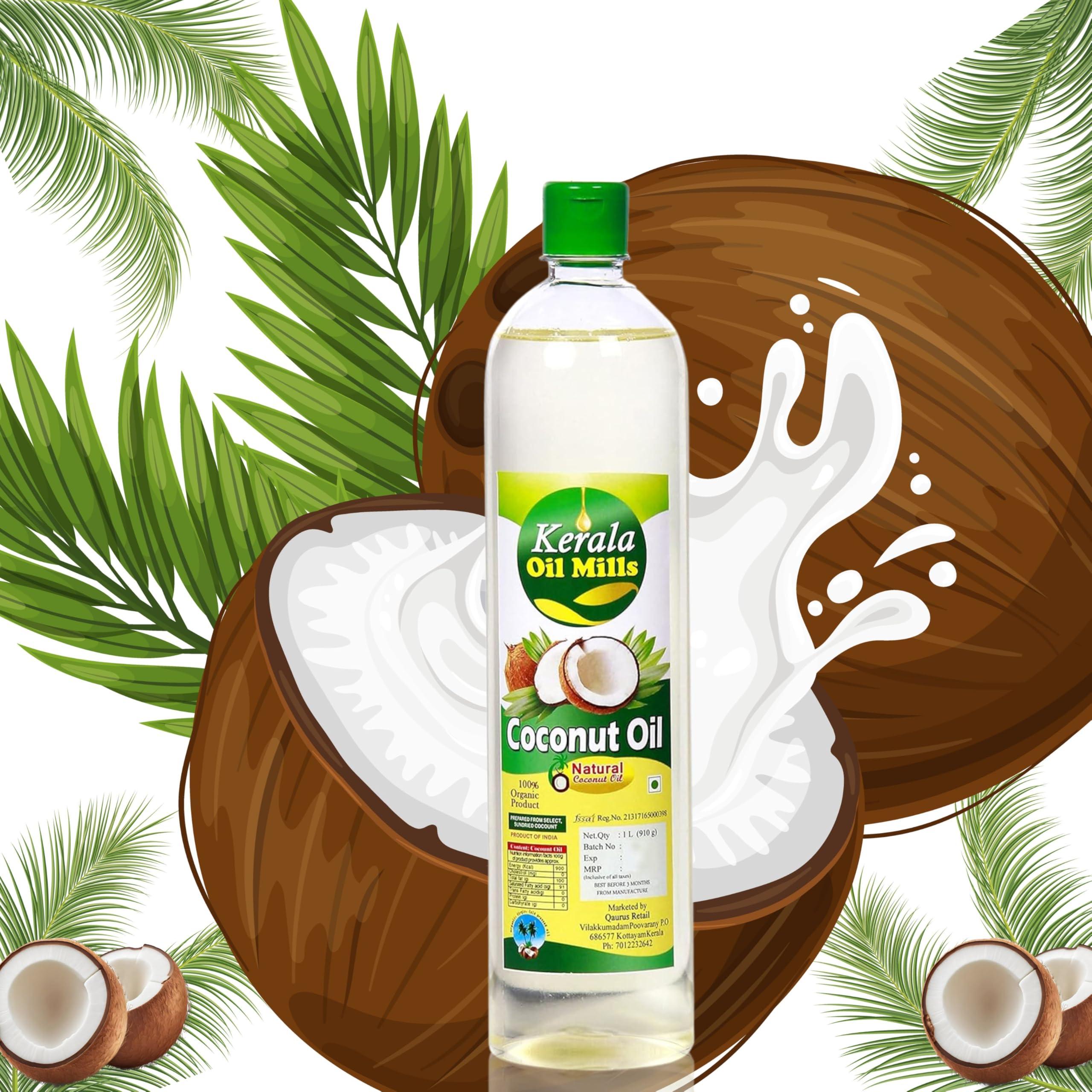 Kerala Oil Mills Kerala Oil Mills Coconut Oil [Cooking & Hair Oil] 100% Natural 1000 ml