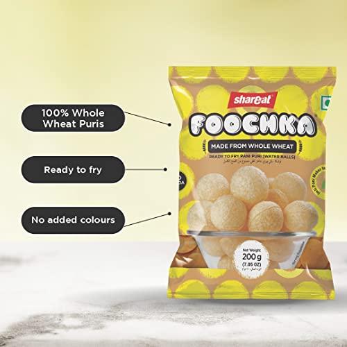 Shareat Pani Puri Kit Ready To Fry Hygienically Made Pani Puri/Golgappa 300 Puri In Packets And 2Litre Phudina Pani Maker & 1.4 Imli Pani Maker Foochka Mint Kit by Shareat (pack of 4),4 Piece Set
