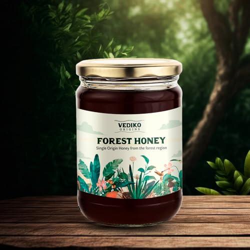 Vediko Origins Vediko Origins Farm Fresh Raw Forest Honey (500 Gm) | 100% Pure And Natural Unprocessed Single Origin Basil Honey | Respiratory Booster