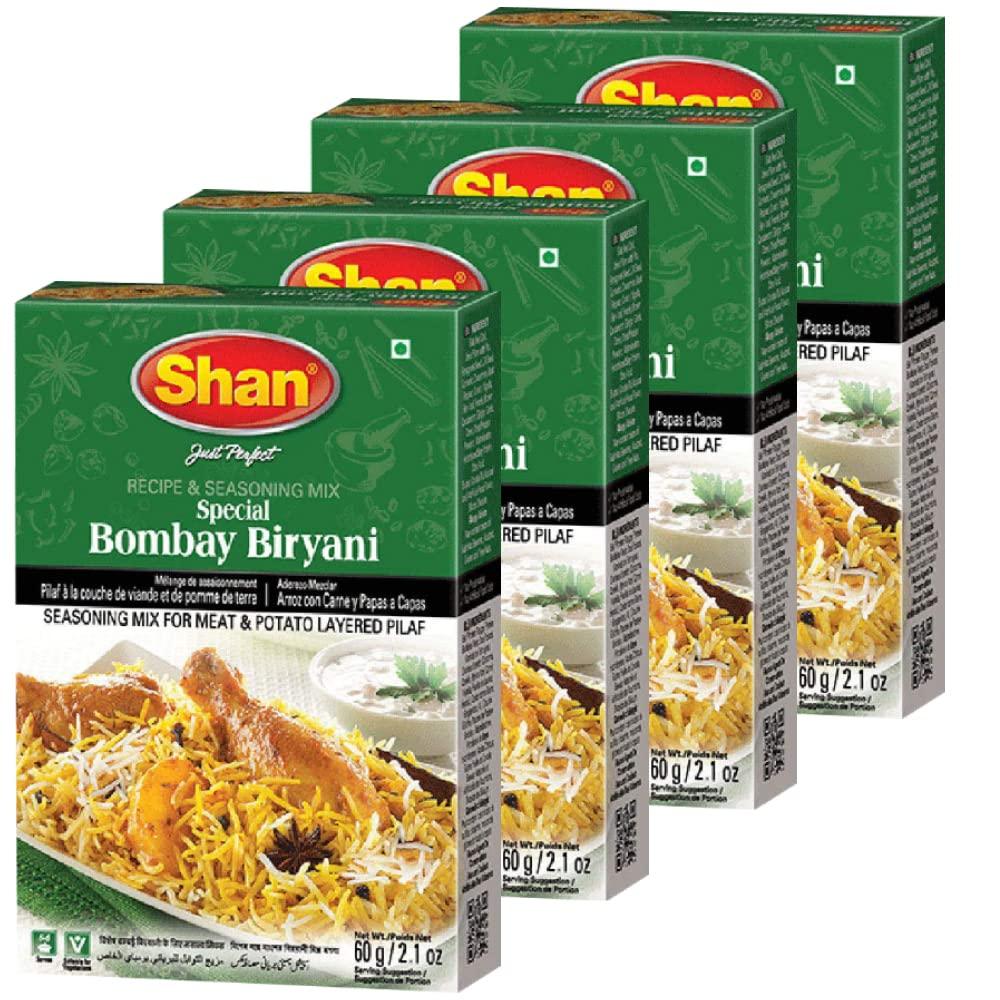 Shans Shan Special Bombay Biryani Masala, 2.12 oz / 60 g, 4 Pack