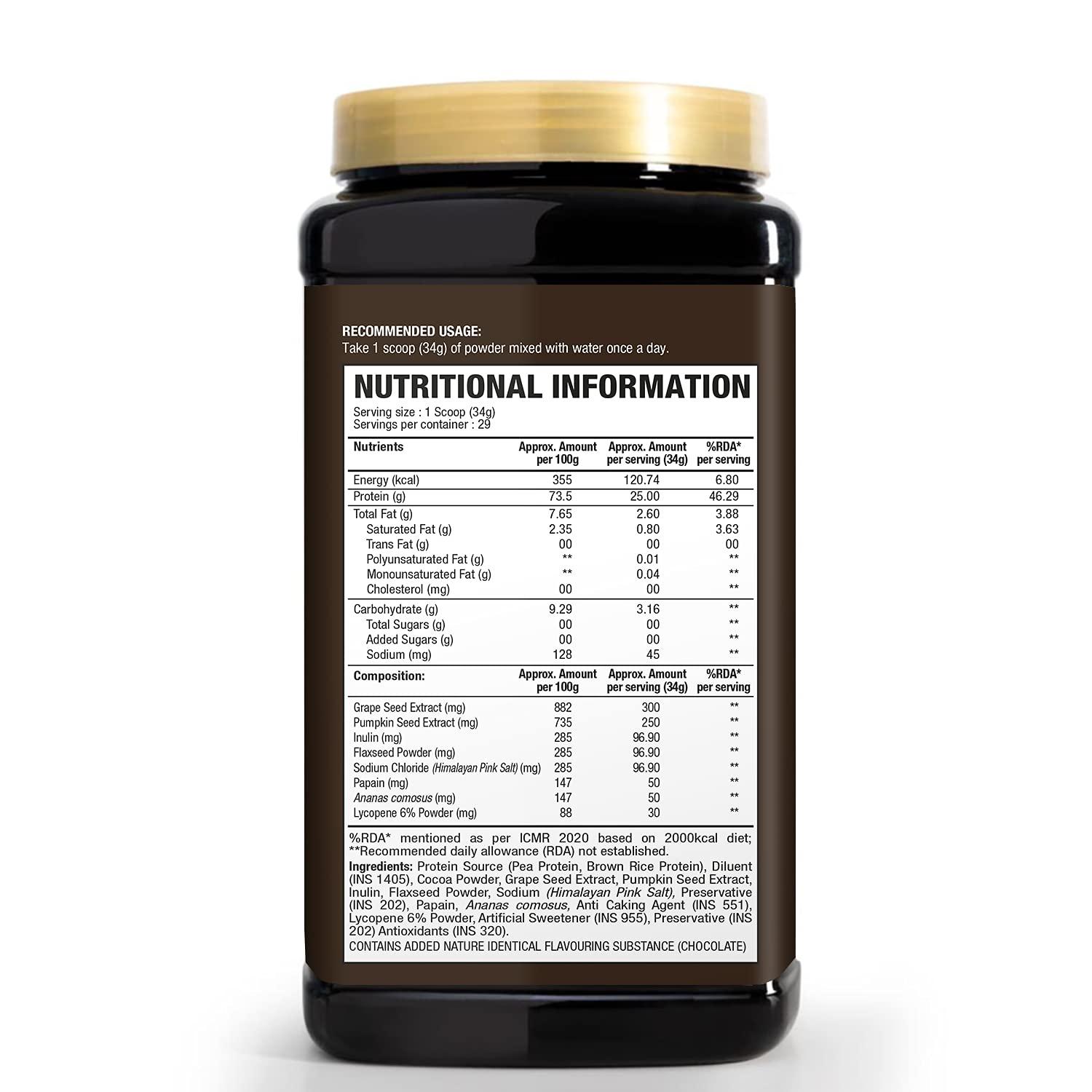 WOW Life Science WOW Life Science Plant Protein Powder - Chocolate Flavour – For a healthier lifestyle – 1kg