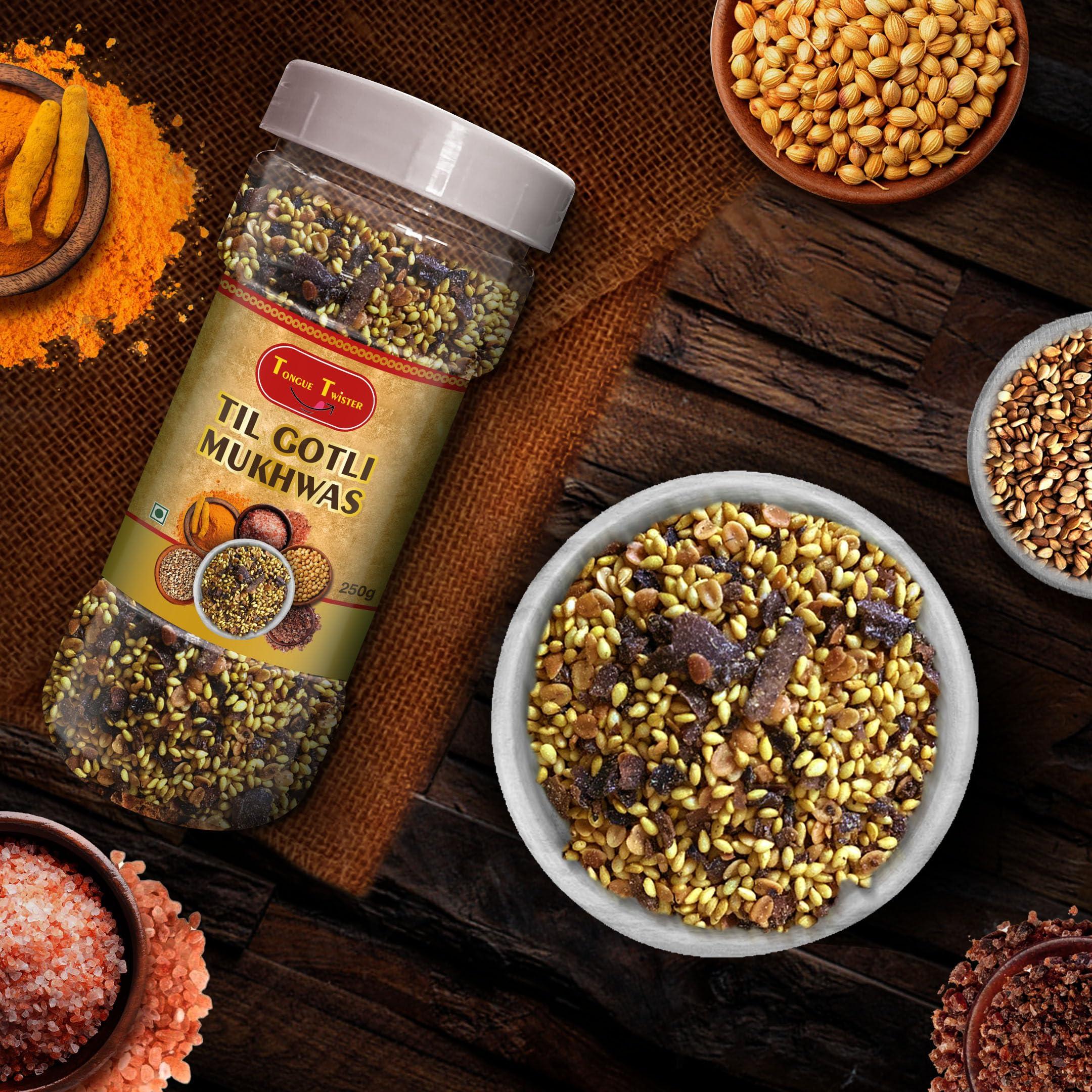 Generic Tongue Twister Til Gotli Mukhwas 200g | Sesame & Mango Seeds Mouth Freshener | Digestive | After-Meal Snack