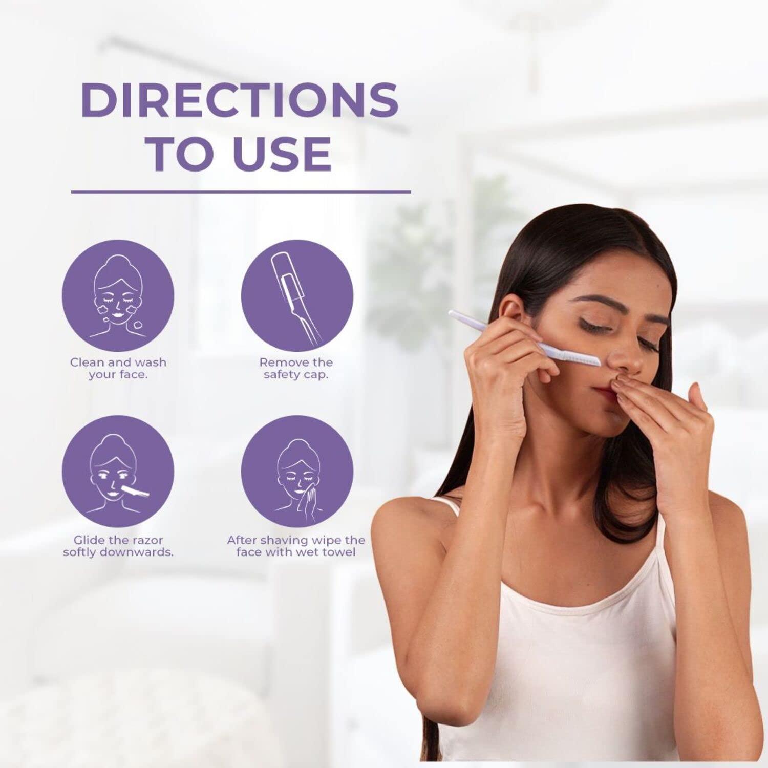 Sanfe Sanfe Shea Butter Body Razor, 50 g, Pack of 3 & Sanfe Glide Reusable Face & Eyebrow Razor For Women - 3 pcs