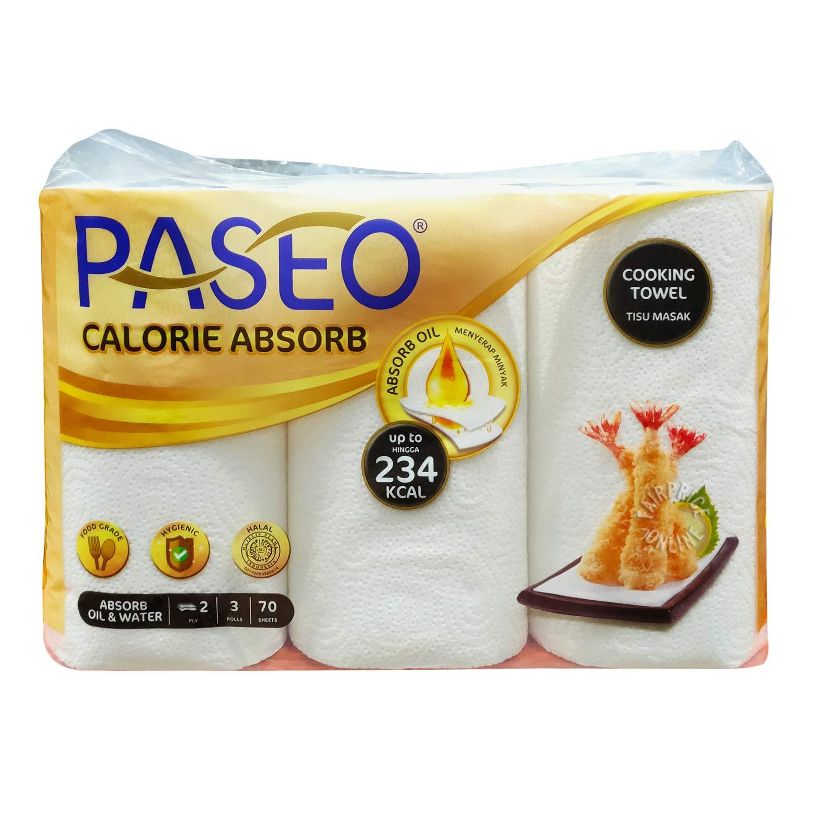 Paseo PASEO Kitchen Towel 70 Sheets x 3 Rolls (2 Ply)(Calorie Absorb)