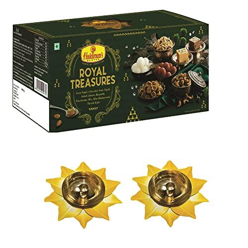 Haldiram\'s Haldiram\'s Nagpur Royal Treasures Diwali Gift Box with 2 Small Diya + Free Diwali Greeting