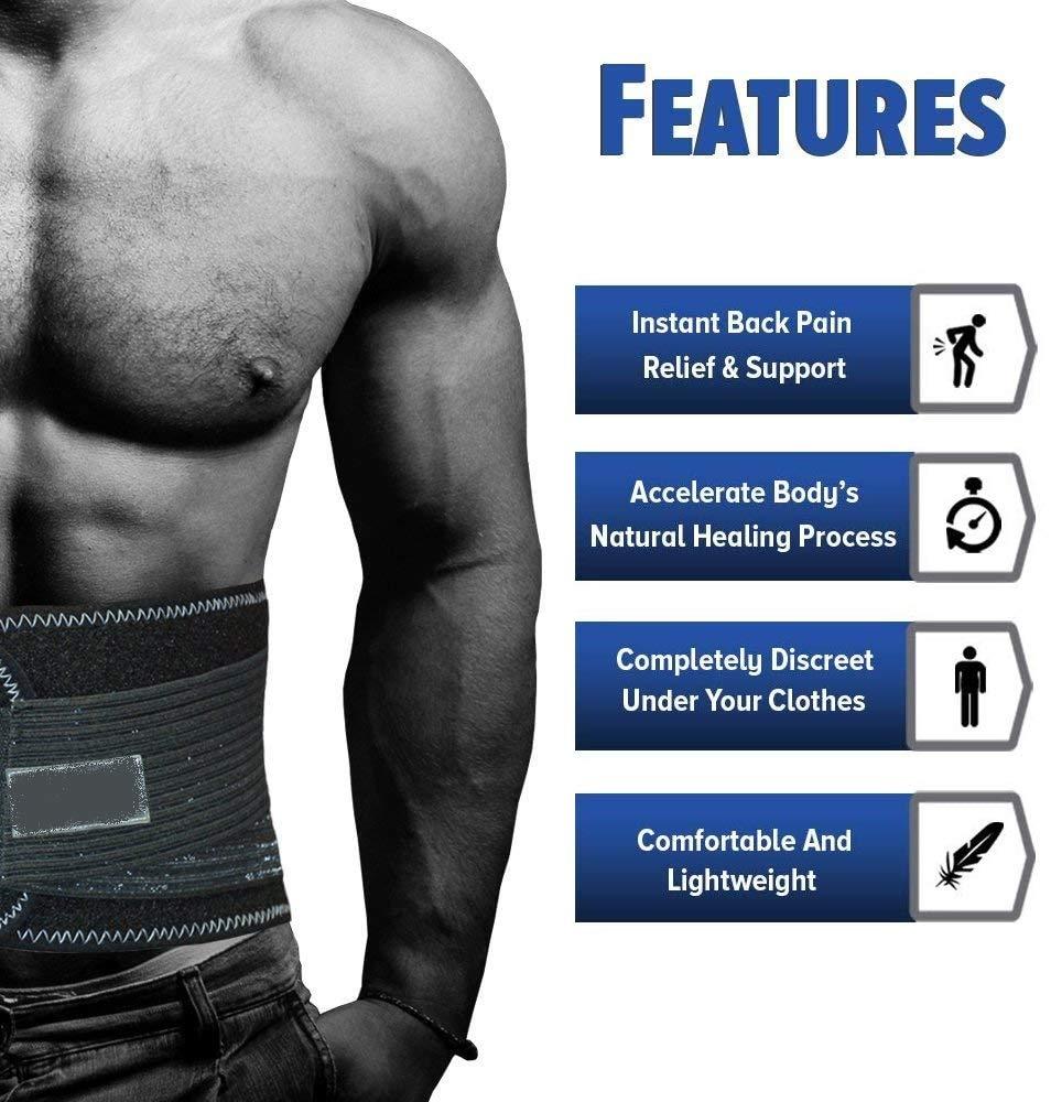ADA ADA Premium Lumbar Support Belt/Lower Back Brace Support/Lumbar Sacro Belt for Back Support and Enhance Back Posture For Men & Women (X-Large)