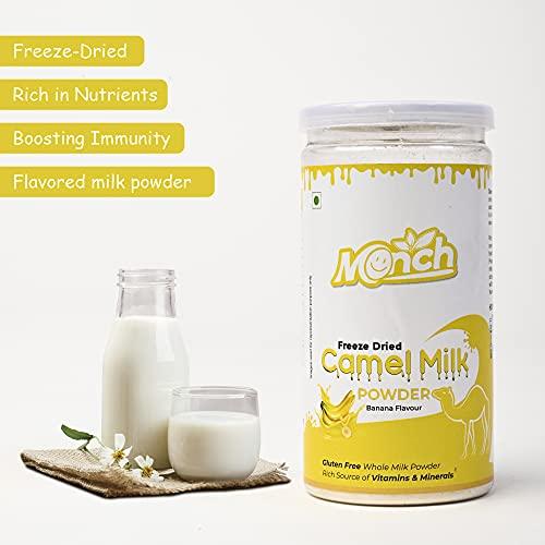 Monch Monch Camel Milk Powder - Camel Milk Powder For Height Growth - Freeze Dried, Banana Flavour (100g, Pack of 1)