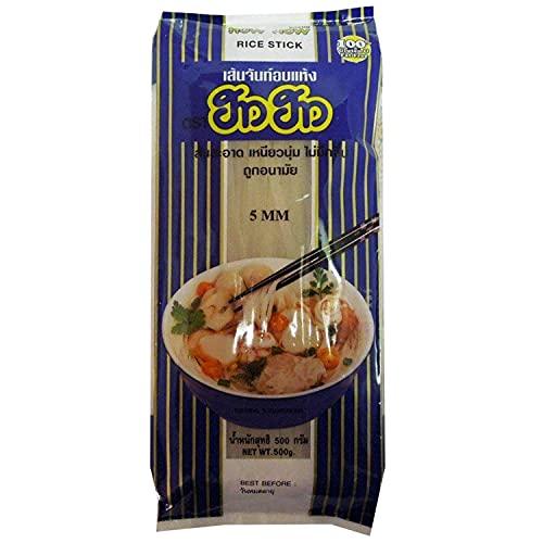 How-How How-How 5Mm Rice Stick Noodles, 17.64 Oz 500G, 2 Pack, Vegetarian
