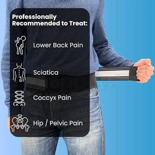 GUDDIES GUDDIES Pain Relief Belt - Flexi Back Belt- Lower Back Support Brace for Men and Women - Pelvic Support Belt - Trochanter Belt Pelvis Lumbar Hip Pain Relief Pelvic Belt(Hip Size 80-120 cm)