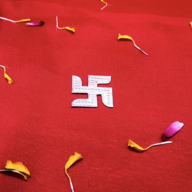 SHRI ANAND SHRI ANAND Pure Silver (Chandi) Swastik Vastu Remedies for Home Entrance for Astrological and Lal Kitab Remedy (Size: L-4cm * W-4cm * H-0.1cm | Weight : 2.9gm Approxe)