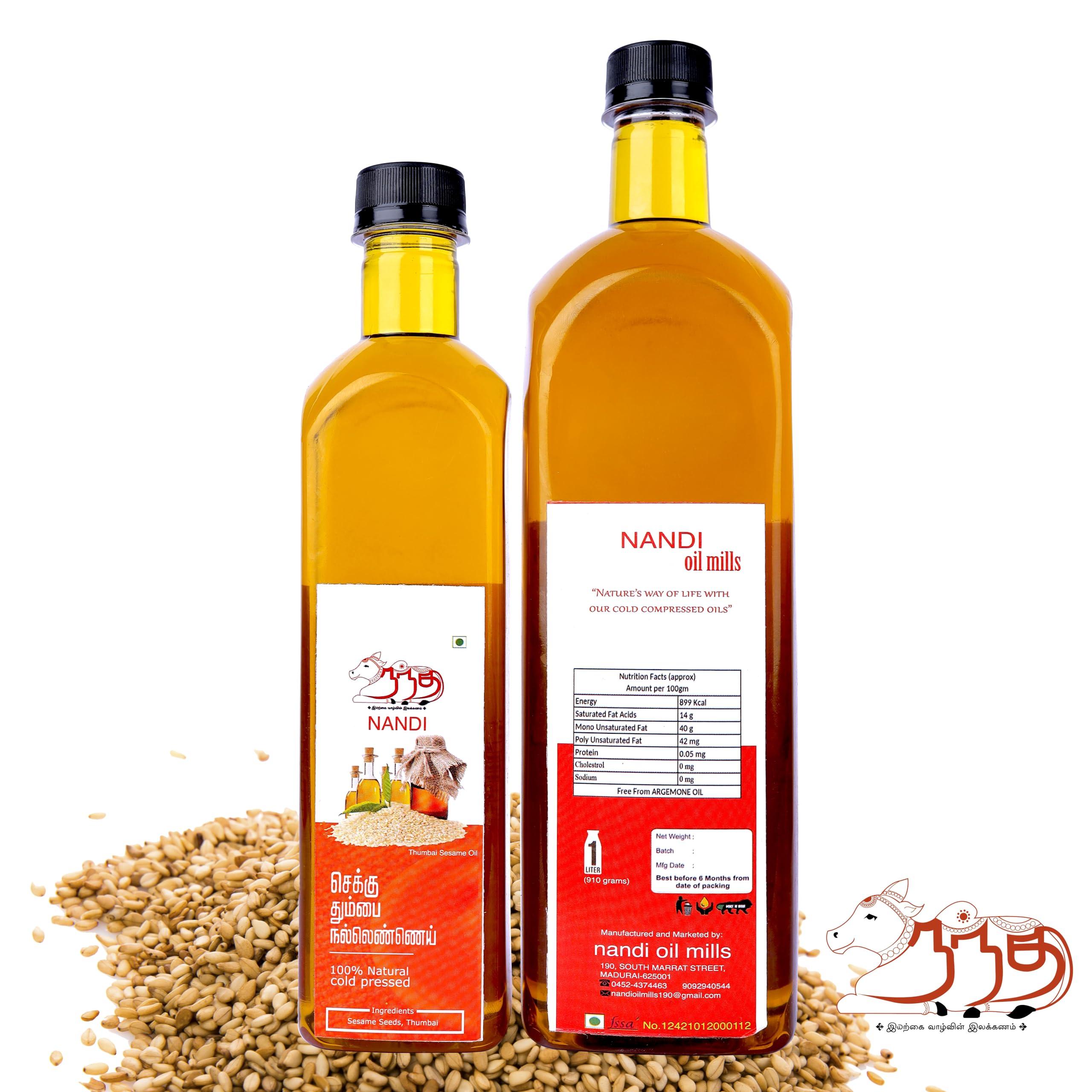 NANDI Nandi Premium Cold Pressed Thumbai Seasame Oil (thumbai nallennai) (500 ml)