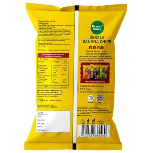 Beyond Snack Beyond Snack Kerala Banana Chips Thin Cruchy Crispy Snacks Peri Peri Flavour 300g (100g*3) - Family Pack