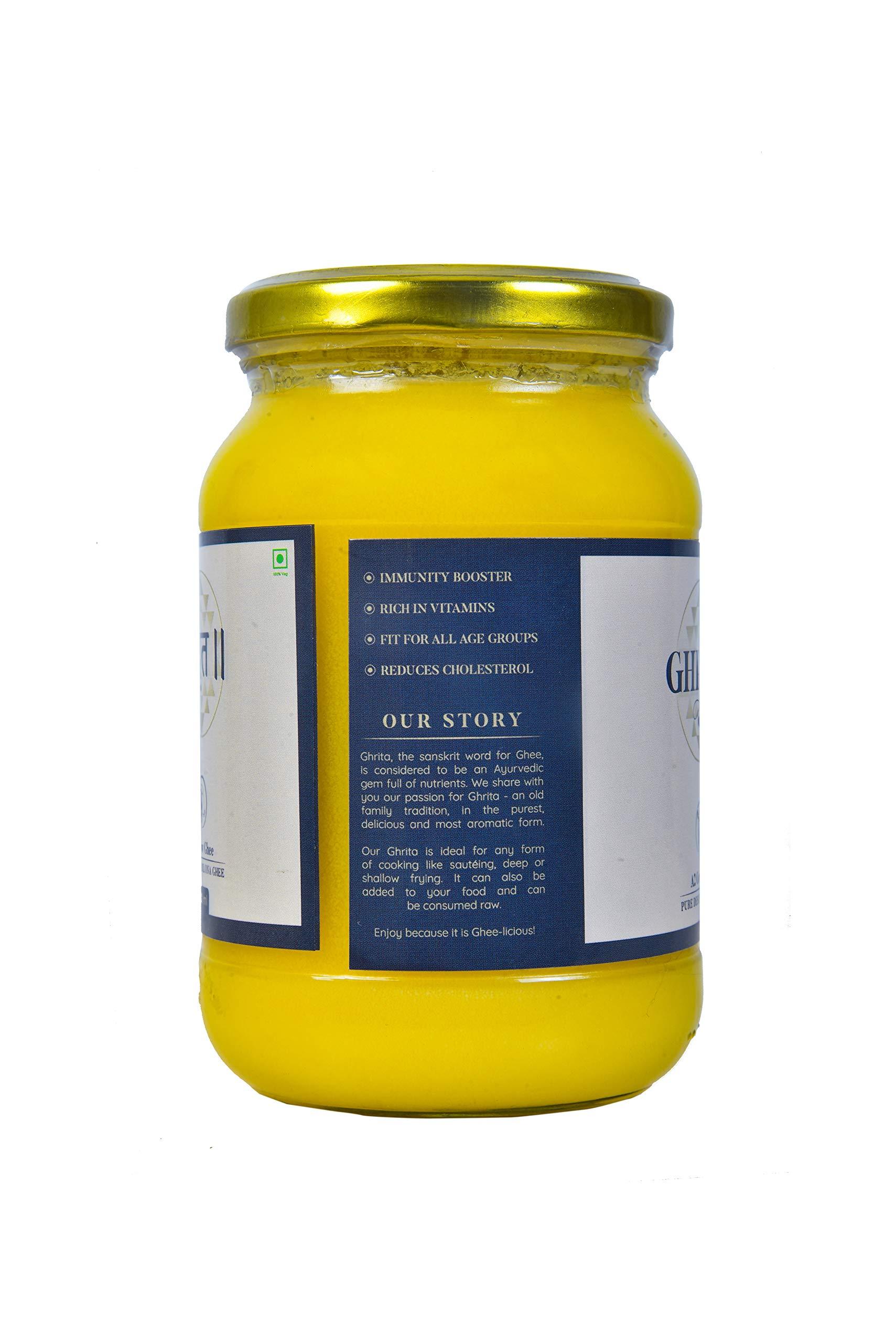 GHRITA 100% Desi Cow Ghee (A2 Ghee) - Ghrita by Shankar Farm Fresh - 500ml