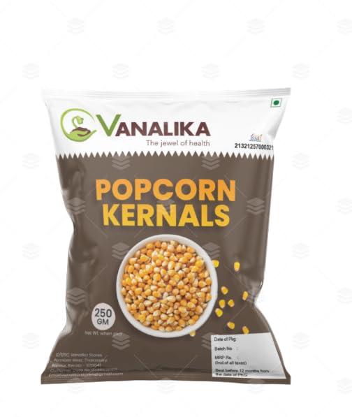 Generic Vanalika Popcorn kernals I Organic Popcorn Seeds I Maka Dana I Classic Butterfly Corn Kernels I 250gm