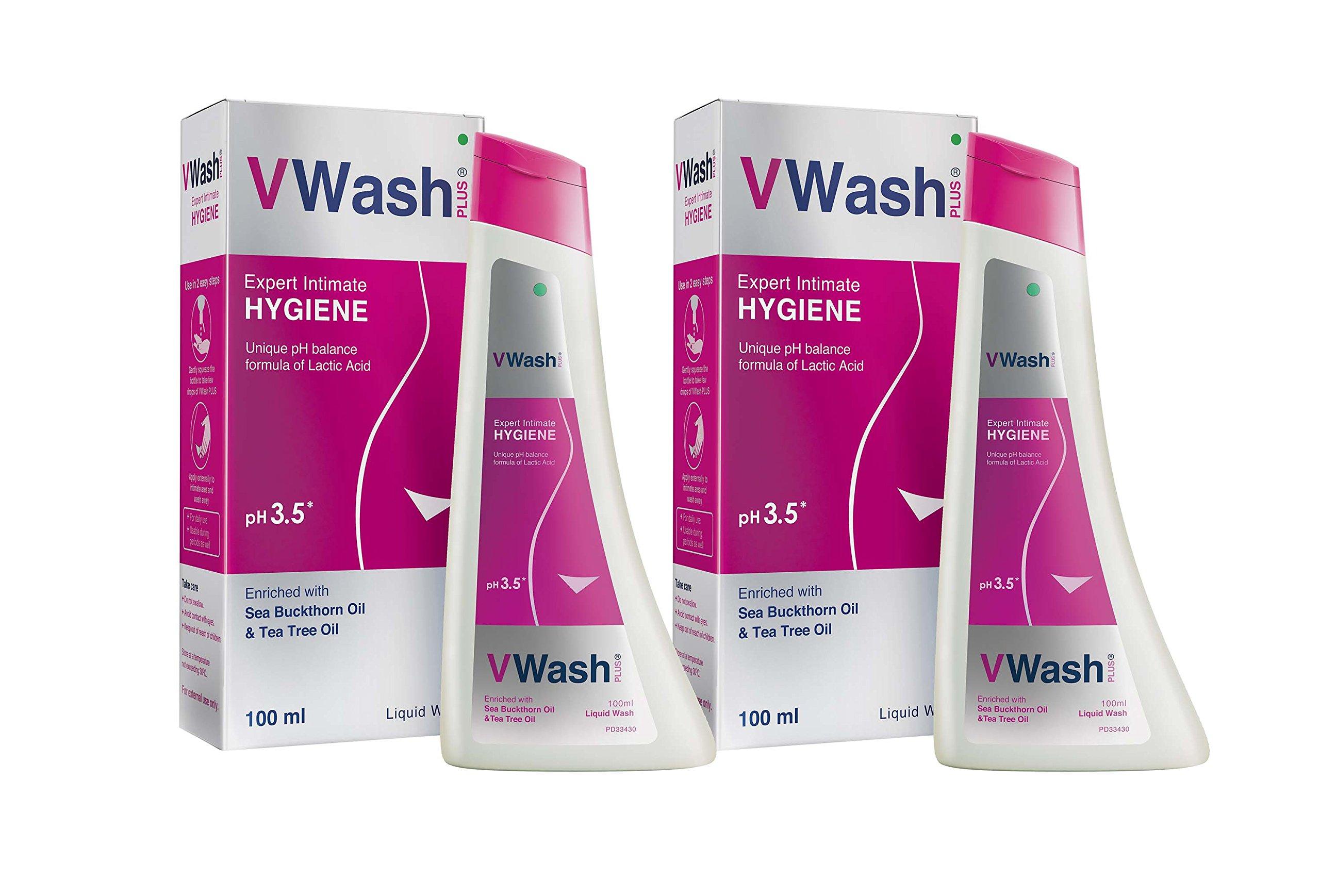 VWash VWash Plus Intimate Hygiene Wash - 100 ml (Pack of 2)