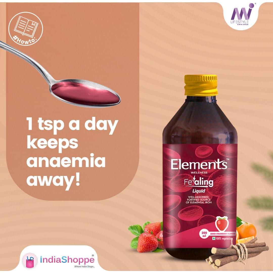 Elements Wellness Elements Wellness Fealing Liquid 200 ML, Elements Wellness, Fealing Liquid, Is Made Of A Special Form Of Iron