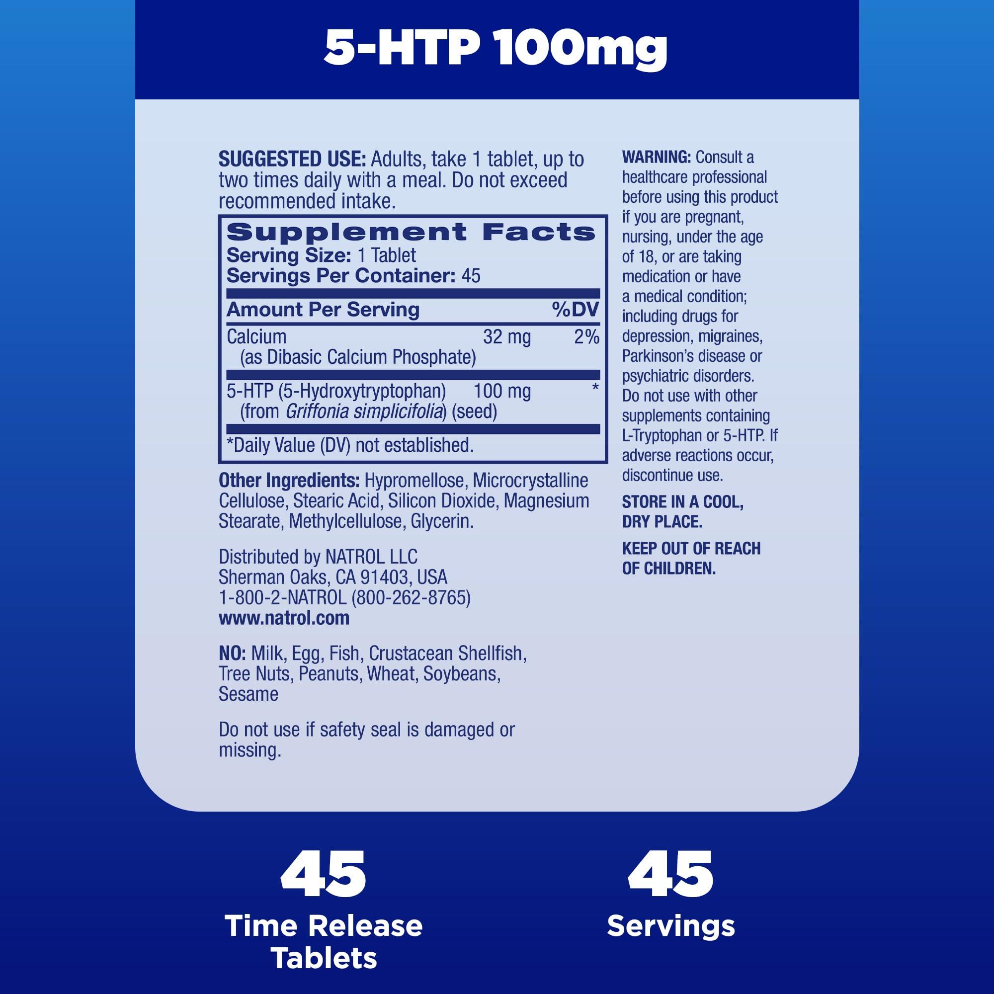 Natrol NATROL 5-HTP TR - Time Release (100mg) 45 tabs