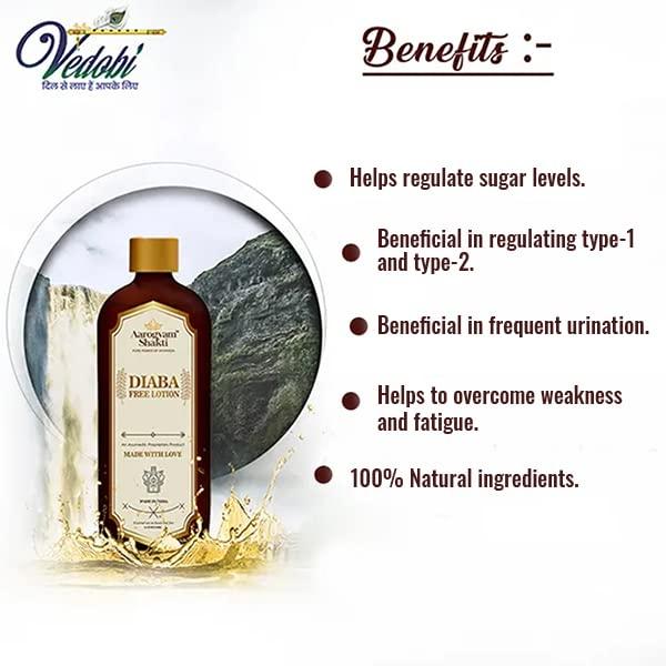 Vedobi Diaba free (110ml+110ml) Combo Pack | 100% Ayurvedic | Diabetes Medicine for External Use