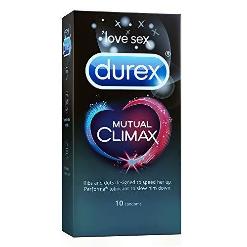 Durex Durex Pleasure Packs - 10 Count (Pack of 4, Extra Thin, Extra Time, Extra Dots, Extra Ribbed) & Durex Mutual Climax Condoms - 10 Count