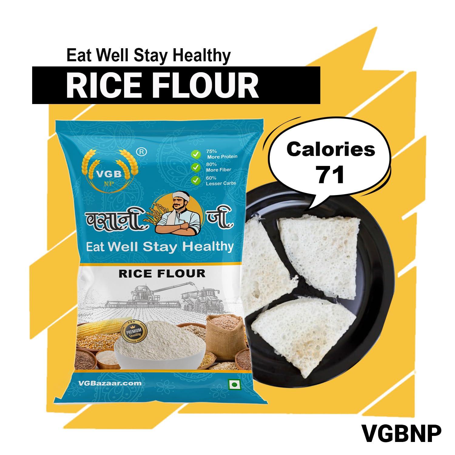 VGBNP VGBNP Rice Flour (Chawal Ka Atta) Pure Rice Powder, Chawal Atta (white rice Flour, Kalimouch rice, Flour idiyappam flour) Healthy Fiber rich Immunity Builder Rice Flour - 10Kg