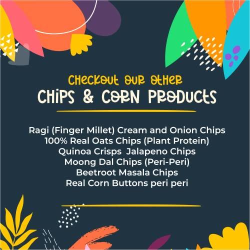 crufy CRUFY Healthy Snacks Combo || Quinoa Crisps Jalapeno 125gm | | Moongdal Chips Peri Peri 125gm || Combo of Pack 2 || Combined Weight: 250gm || Gluten Free Snacks