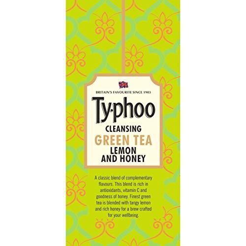 Ty-phoo Ty-phoo Natural Green Tea Lemon and Honey with 25 Heat Sealed Enveloped Bags, 25 Bags