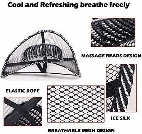 AZRMOH AZRMOH Nylon Back Rest Car Chair Cushion|Lumbar Back Support For Car|Seat Cushion To Relieve Pain|Comfort And Lower Back Pain Relief|Cushion For Car Seat,Office Chair,Wheelchair|(A_1),Multicolor