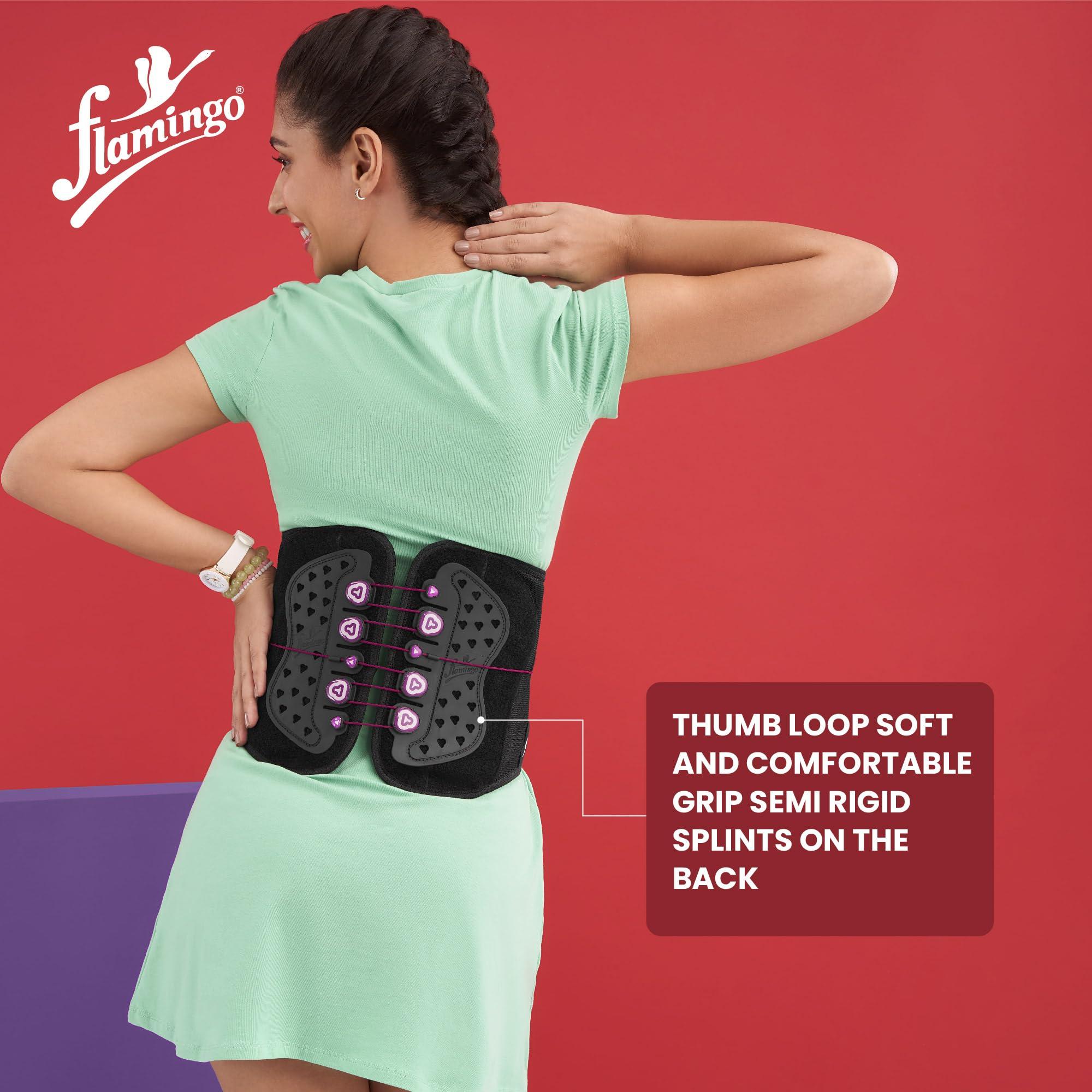 Flamingo Flamingo Lacepull Lumbo Scaro Belt | LS Belt with Back Support for Lower Back Pain Relief | Black | Special