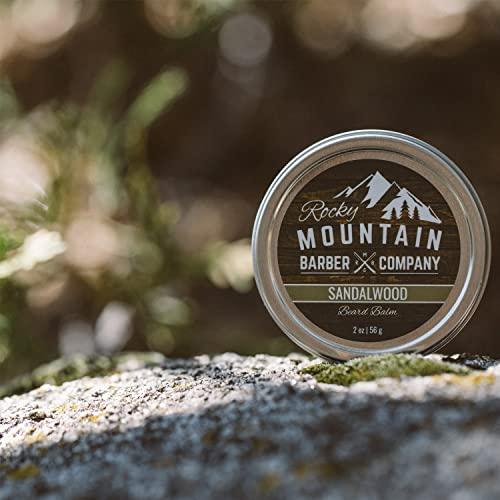 Rocky Mountain Barber Company Beard Balm - Sandalwood Blend - Rocky Mountain Barber - with Nutrient Rich Bees Wax