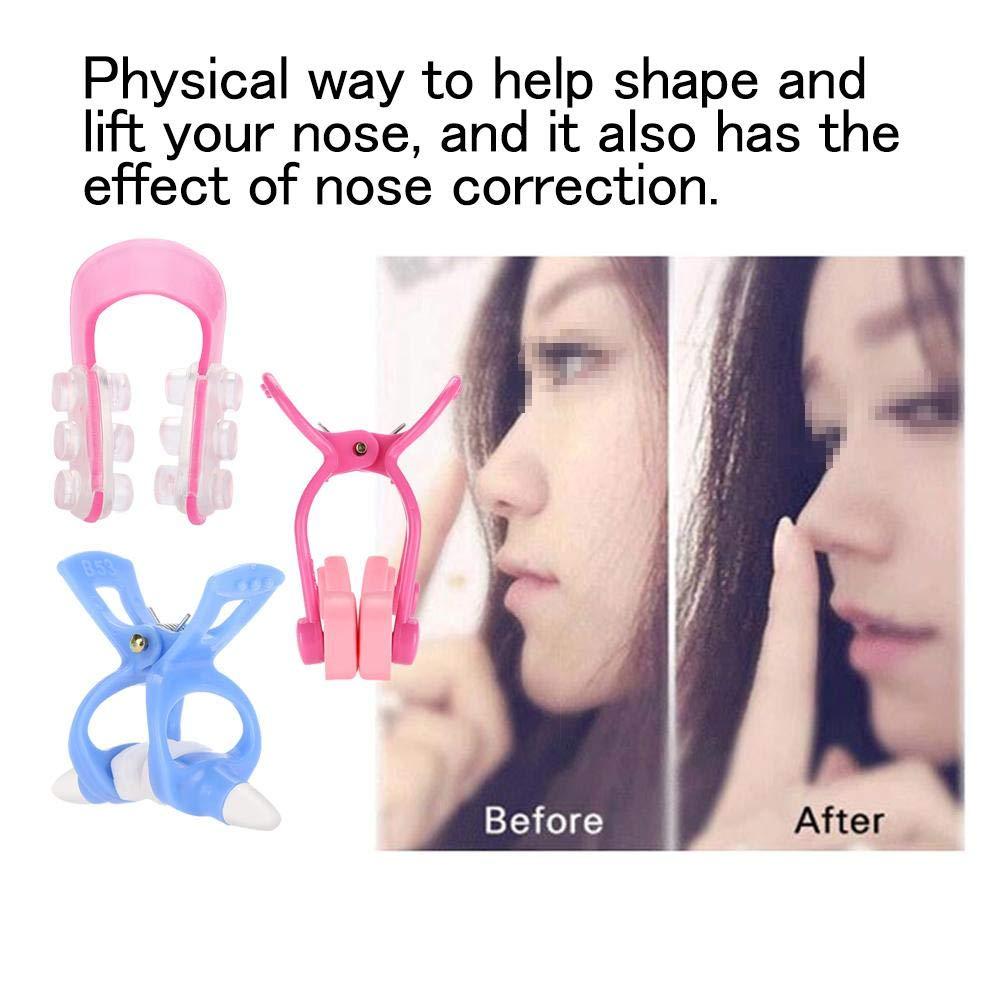 Sonew 3Pcs Nose Shaper Clip Nose Up Lifting Painless Nose Up Lifting Shaping Clip Nose Bridge Straightener Corrector, Soft Safety Silicone Nose Lifter Beauty Clip Tools for Women Men