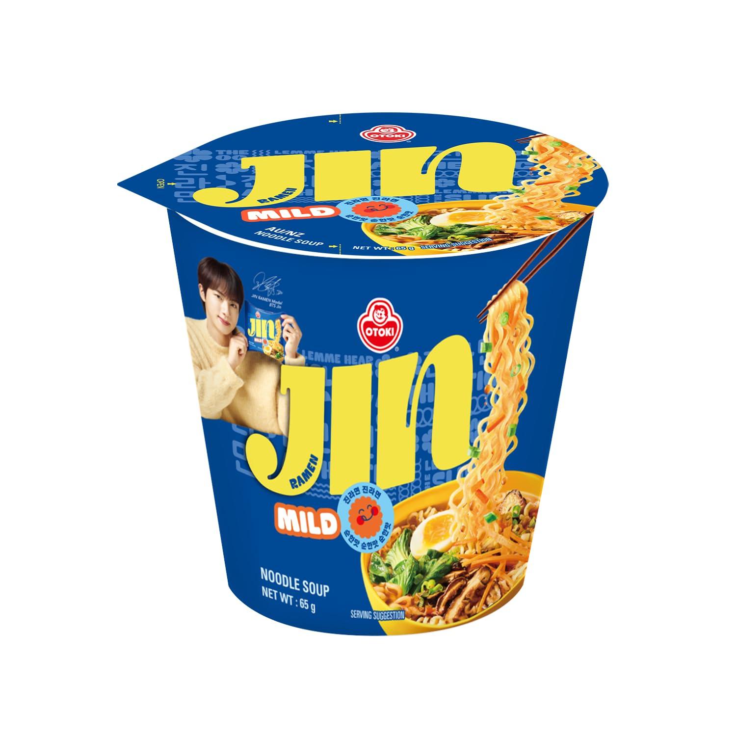 Ottogi Ottogi Jin Ramen Korean Style Instant Noodles Mild Flavor Cup Noodles, (65Gm) Pack Of 6, The Product Of Korea