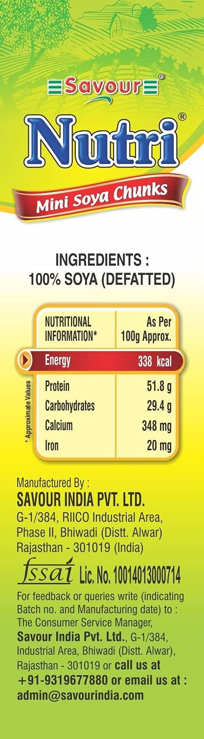 Savour Savour Nutri Soya Mini Chunks 200 Grams - Box Pack of 6