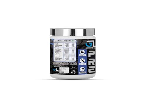 German Labz German Labz N.O. Xplode Pre Workout Powder with Creatine for Performance, Beta Alanine for Muscle, L-Citrulline for Pump & Caffeine for Sustained Energy [150g, 30 Servings, Orange]