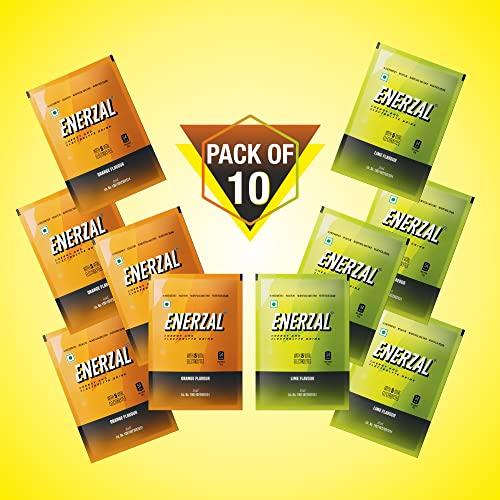 Enerzal Enerzal Energy Drink Powder Combo Of Orange & Lime 100 Gm (Pack Of 10)