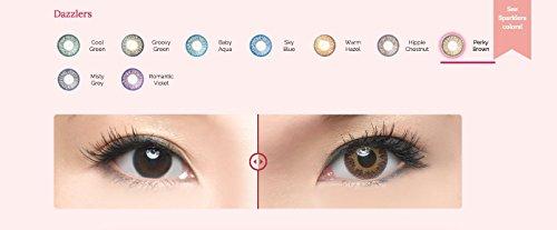 FreshKon FreshKon® Colors Fusion Cosmetic Monthly Contact Lenses (Dazzlers, Perky Brown)