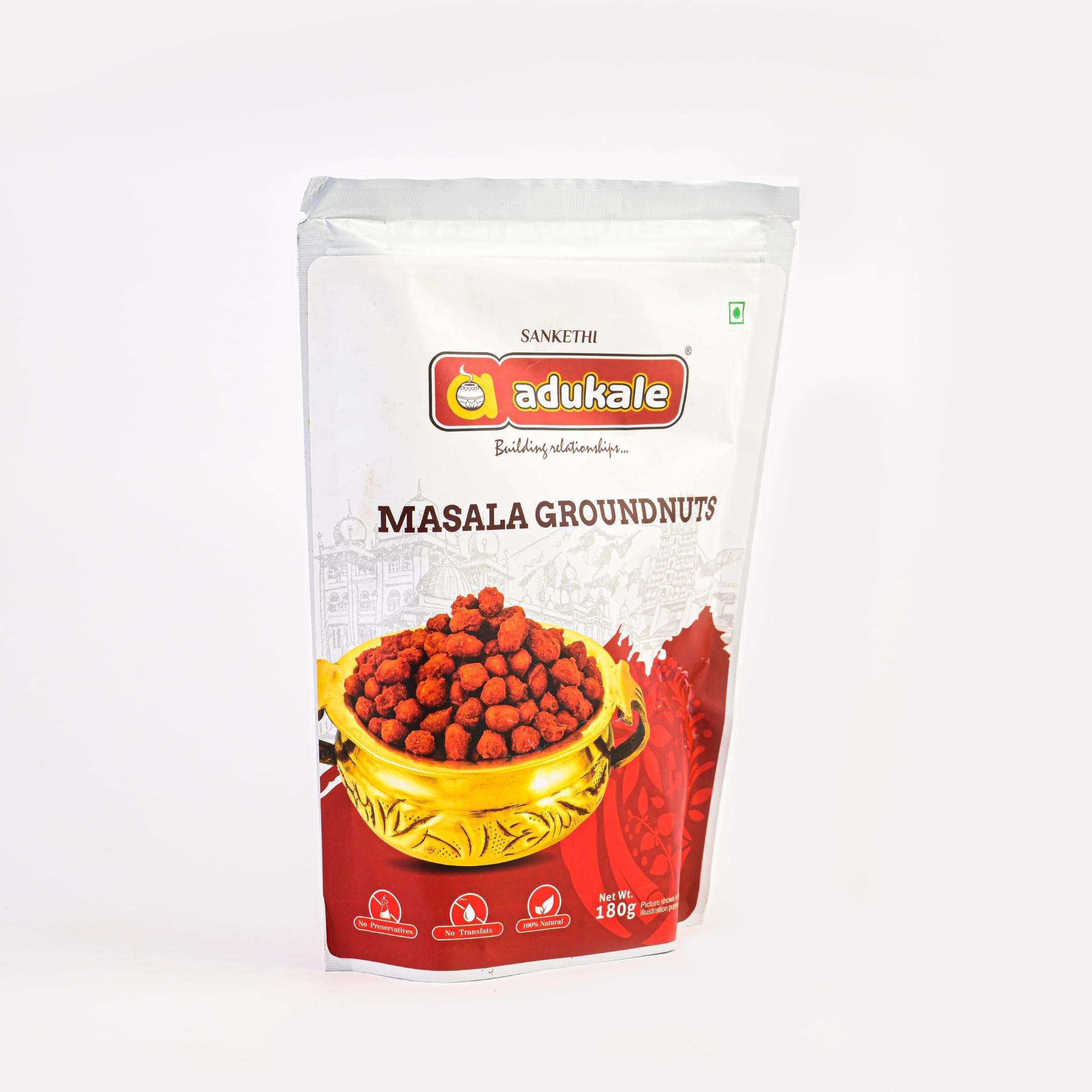 Adukale Adukale Masala Groundnuts | No Palm Oil | 180g Pack