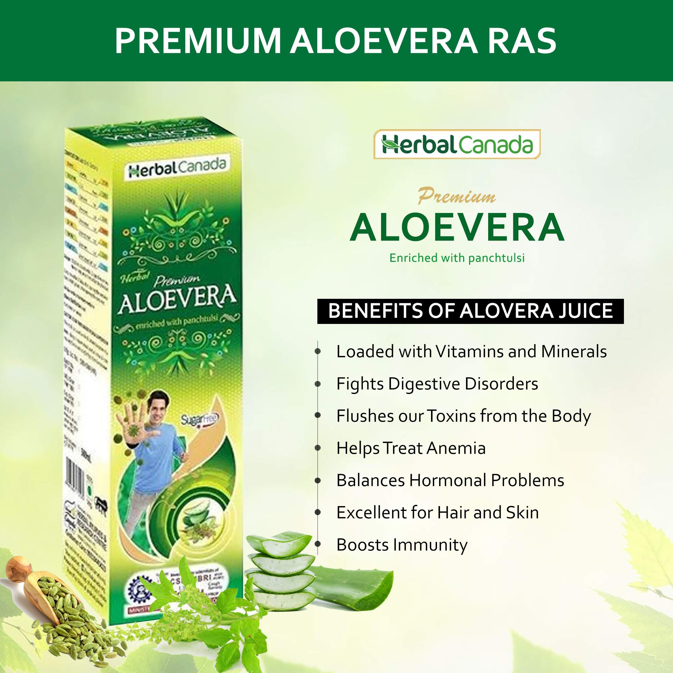 HERBAL CANADA HERBAL CANADA AMLA SWARAS AND ALOEVERA RAS 500ML - COMBO PACK