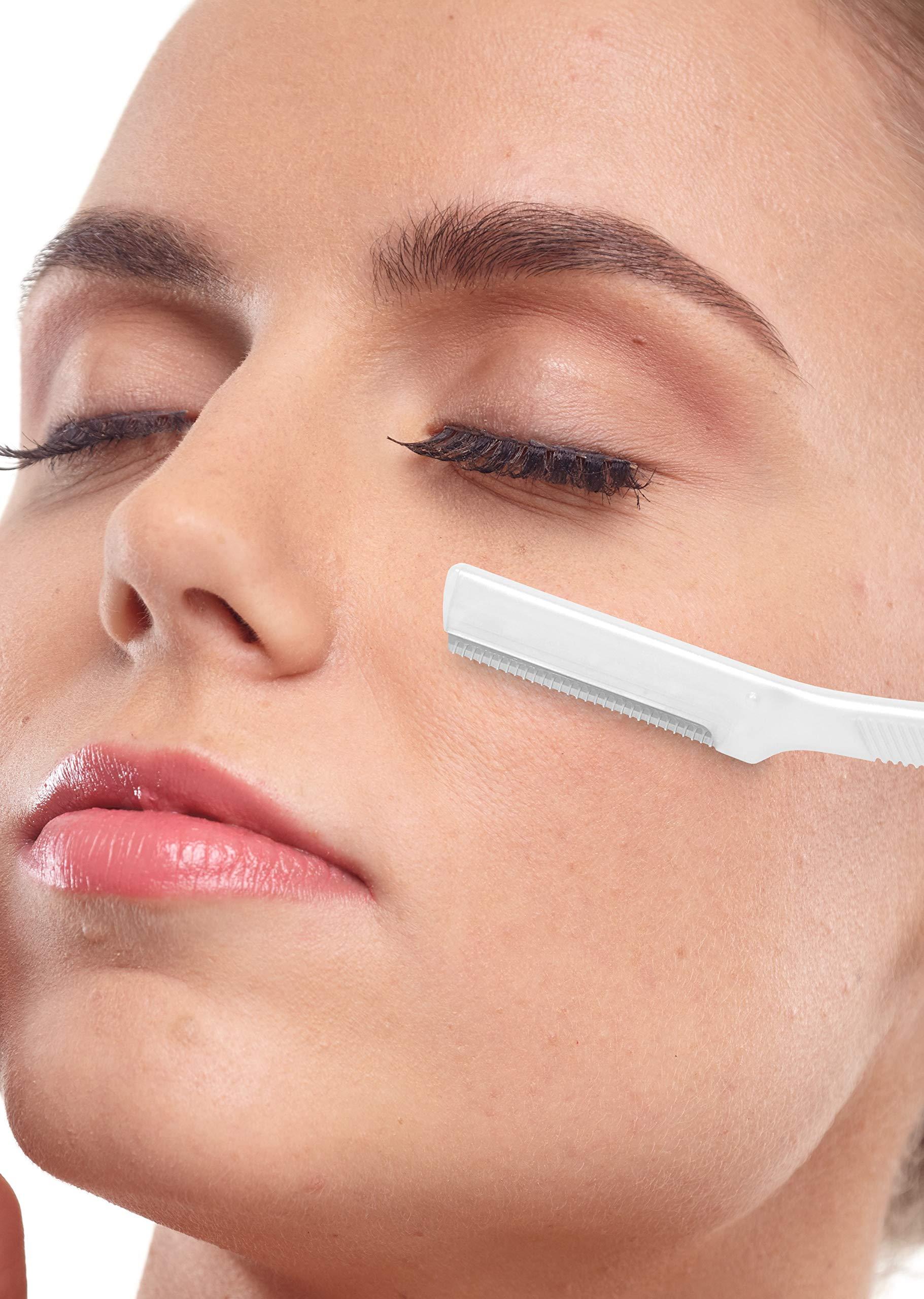 Product of Gifu Japan Seki Japan Face Beauty Trimmer, Women\'s Facial Razor, Disposable Facial Hair Removal Groomer, with Safety Cover, 3 Pieces