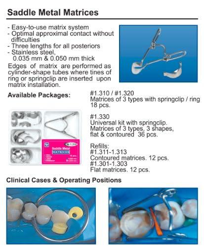 SUPERENDO SuperEndo Russia Tor Vm Saddle Contoured Metal Matrices - Refills (Large) (12pcs) No 1.313