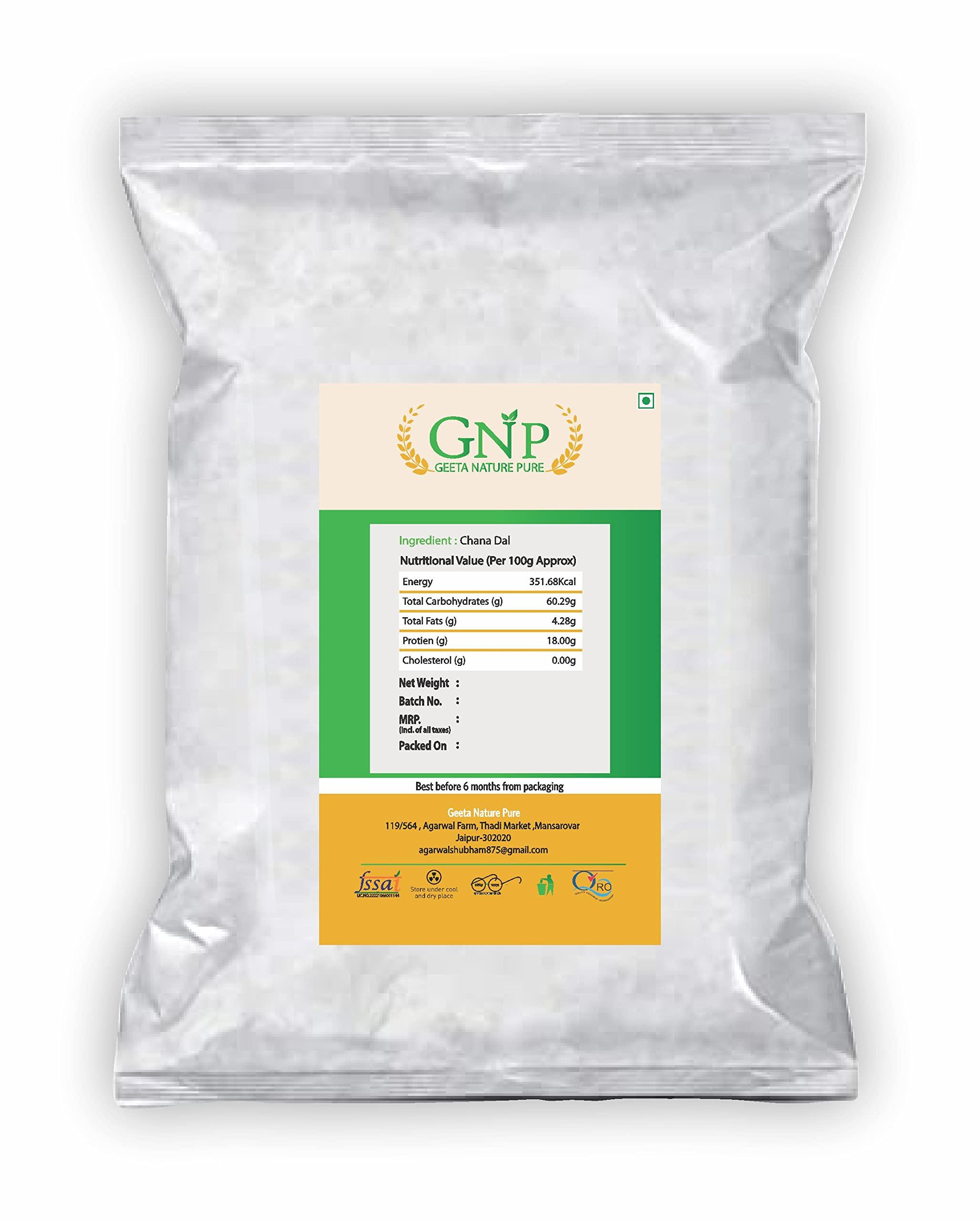 GEETA NATURE PURE GEETA NATURE PURE Chana Dal Sabut/Unpolished Chana Dal - Organic Healthy Pulses/Bengalgram/Kandi pappu/Chana Dal - 100% Organic (Pack Of 250 Gram)