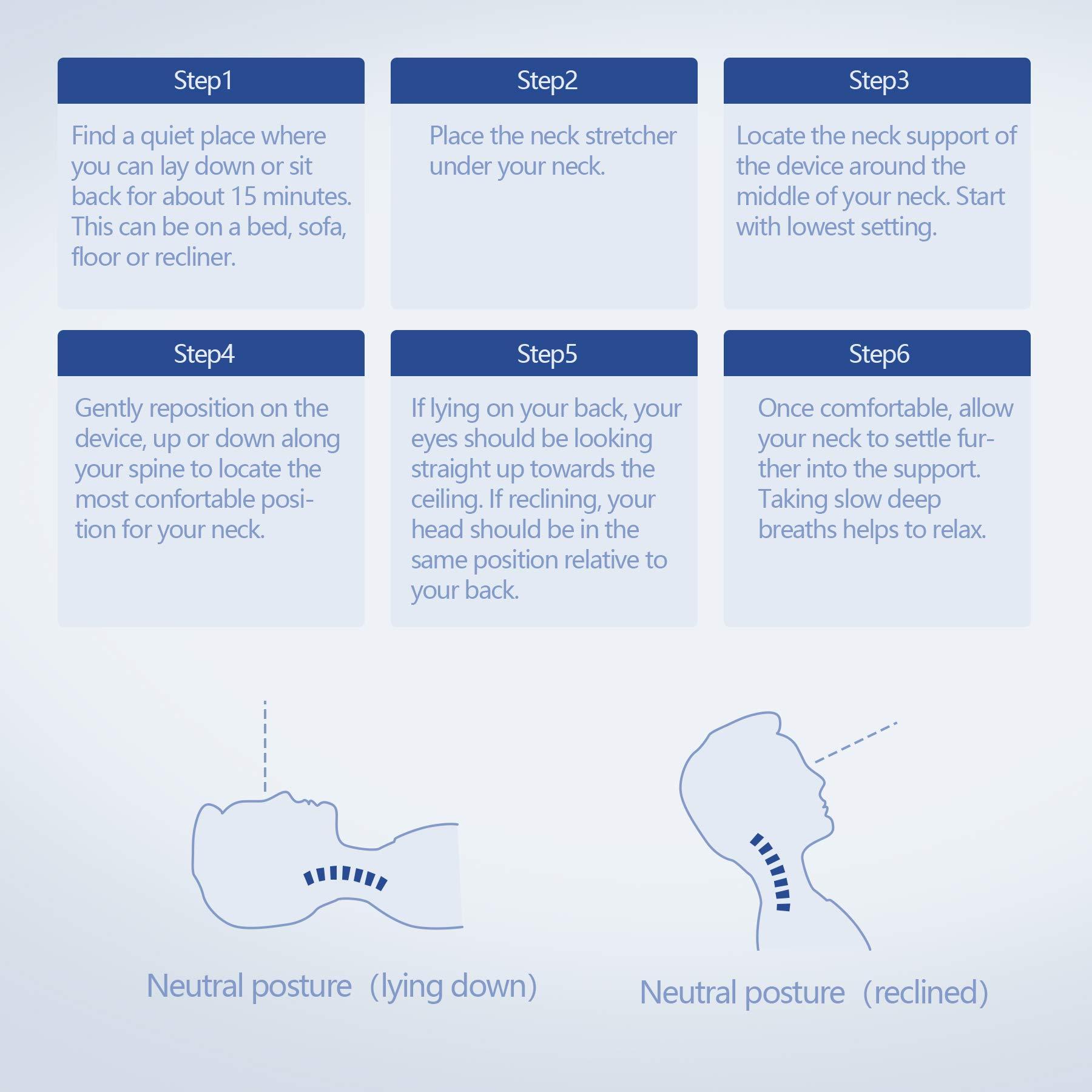 RESTCLOUD RESTCLOUD Neck Stretcher For Neck Pain Relief,Upper Back And Shoulder Relaxer For Muscle Relax And Spine Alignment,Cervical Traction Device Adjustable 4 Level