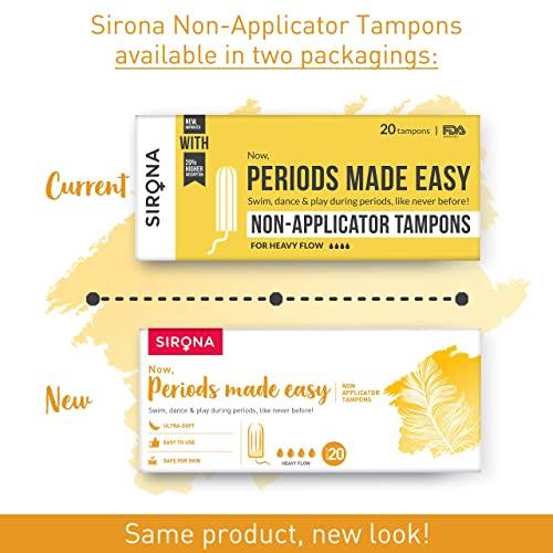 Sirona Sirona Period Made Easy Tampons - 20 Piece & Sirona Reusable Blink & Glow Face Razor for Women - 1 Razor