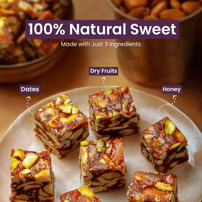 Generic Khajur Dry Fruit Chikki | Dates Chikki | Khajur Pak Mithai | Khajoor Dry Fruits Barfi 500 gm