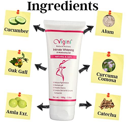 Vigini Vigini Natural Feminine Hygiene Intimate Lightening Whitening Hygiene Gel Women 100g | Wash Able Non Staining Non Itching Water Based