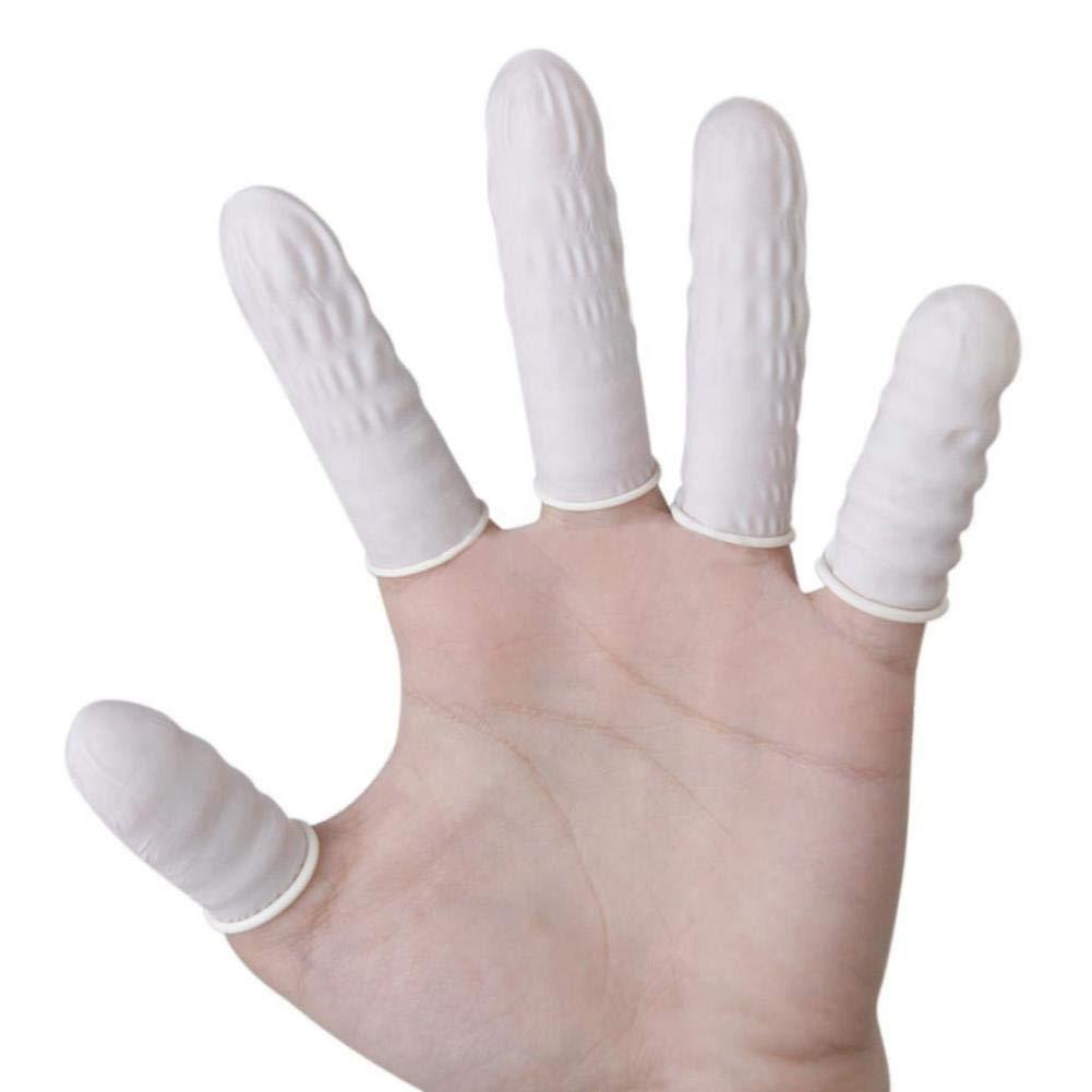 ASK INDIA ASK INDIA Unisex Disposable Latex Finger Cots (White, Medium)- Pack of 70 Pcs