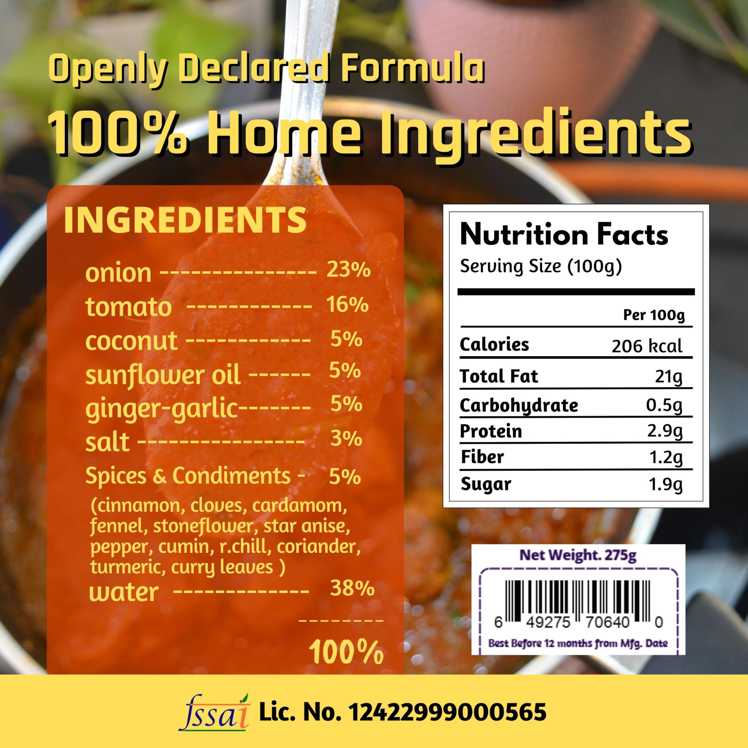 currychief CurryChief Chettinad Curry Paste | Pack of 2 | Just add Chicken and Water | 100% Veg | Chicken Masala | Cook in 10 Minutes | For 500g Chicken |100% Natural | Zero Preservatives | Net Weight 275g | Serves 3-4