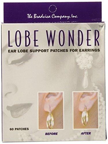 Lobe Wonder Lobe Wonder (100 Paches) Invisible Ear Lobe Support for Earrings Earlobe Tapes and Stickers Earring Supporter for Heavy Earrings Support Patches Girls & Women (100 Paches)