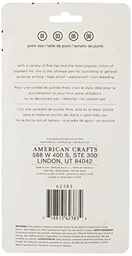 AMERICAN CRAFTS American Crafts Precision Pen 5-Pack, All Sizes, Black