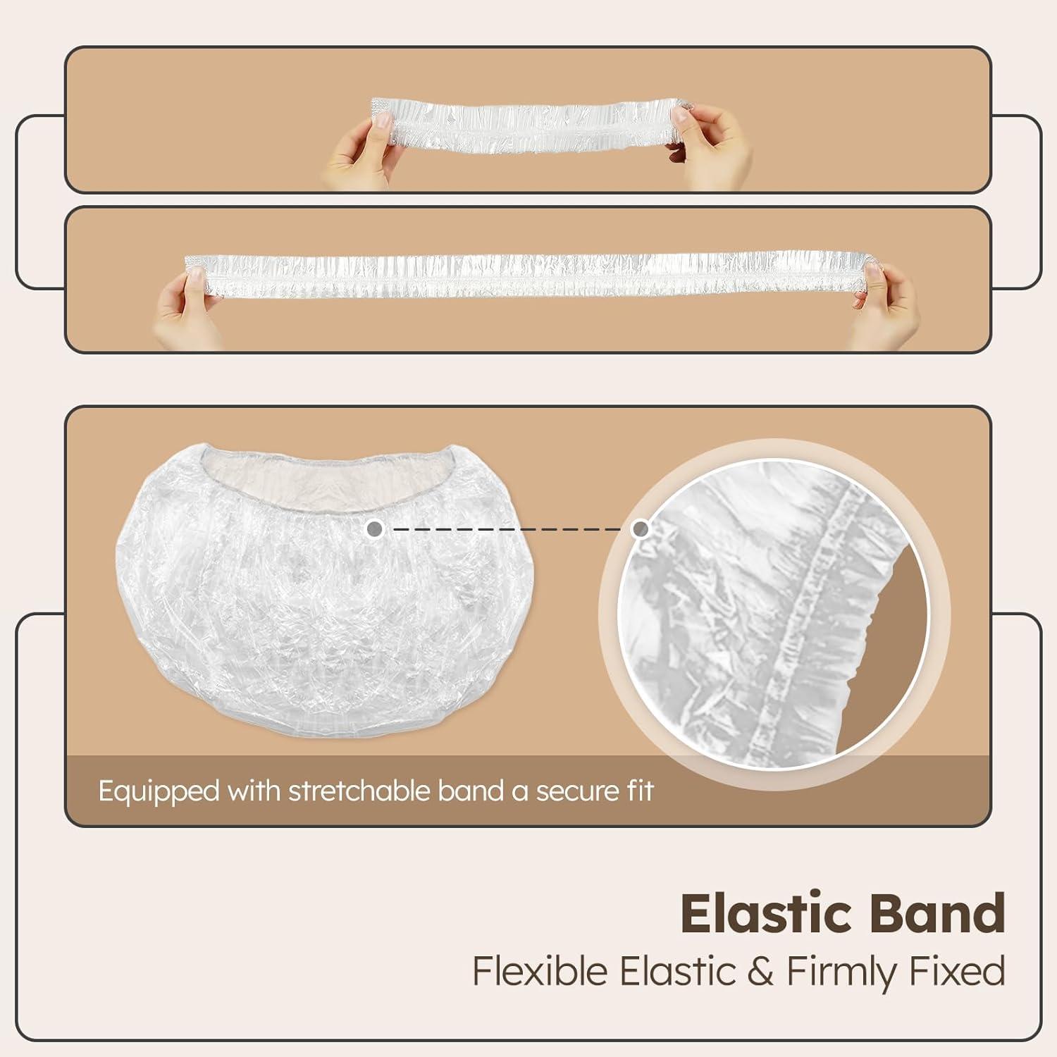 STORE77 STORE77 Premium Disposable Spa Chair Liners Elastic Bags, Pedicure Bowl Liners with Enhanced Thickness and Pedicure Liners Disposable Optimal Fit for Most Chair Spas, Foot Bath, Foot Tub, Clear - 100 PCS