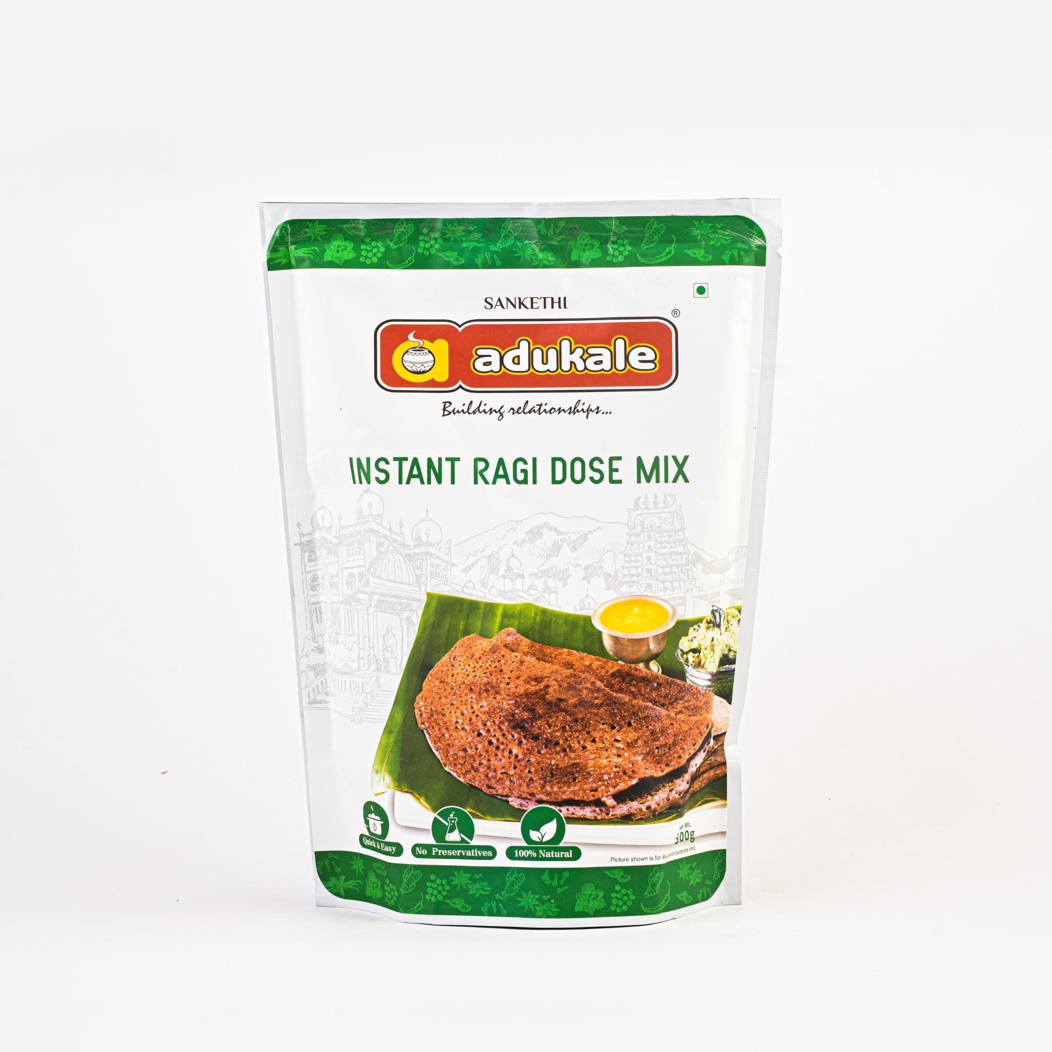 Adukale Adukale Instant Ragi Dosa Mix | Healthy Breakfast | 500g Pack